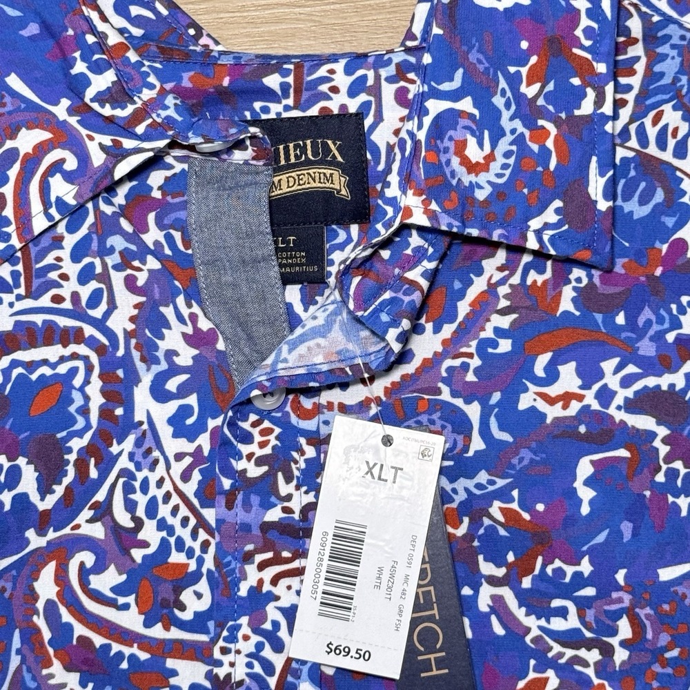 CREMIEUX Long Sleeve Shirt Men's LT Large Tall Paisley Print Button-Up Lot Of 3 - Picture 7 of 15